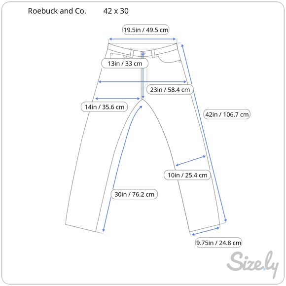 TWO (2) PAIRS OF MEN'S JEANS 40X32 ARIZONA JEAN CO. & ROEBUCK AND CO. - Picture 8 of 16